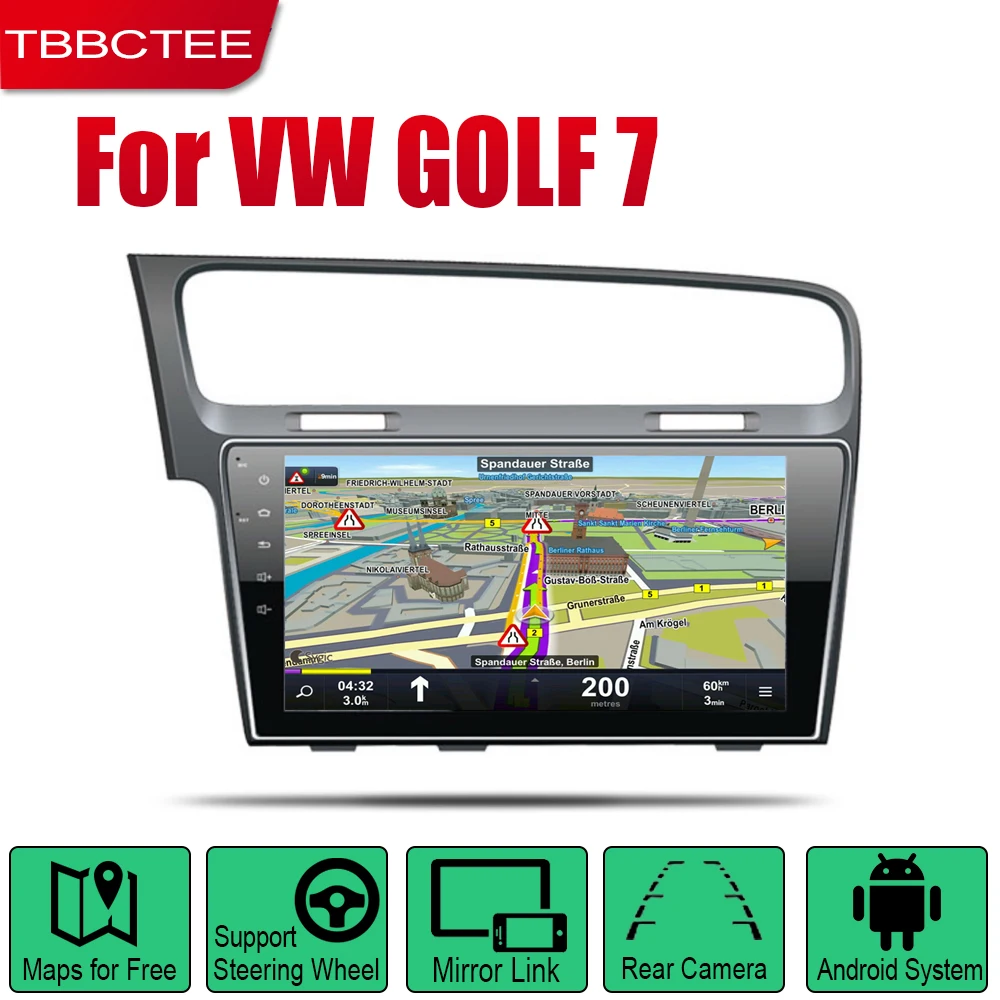 Автомагнитола TBBCTEE 2 Din Android для Volkswagen VW GOLF 7 2013 2019 автомобильный мультимедийный