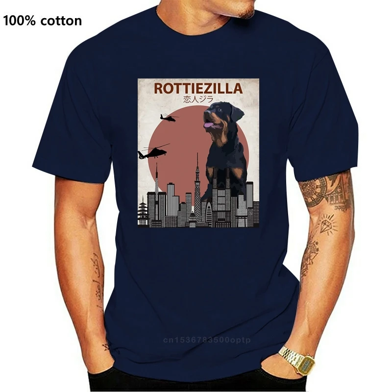 2020 горячая Распродажа модная 100% хлопковая футболка Rottiezilla с забавным ротвейлером