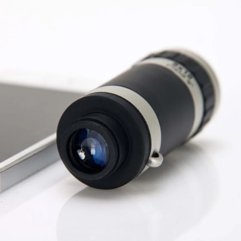 8x Zoom Monocular Binoculars Outdoor Sports Mobile Support Telescope with Vision Watching Bird Travelling Hunting Camping
