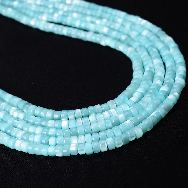 Natural Shell Beads 2x4mm Cylinder Loose Spacer Bead for Jewelry Making DIY Necklace Bracelet Earrings Charms 180pcs