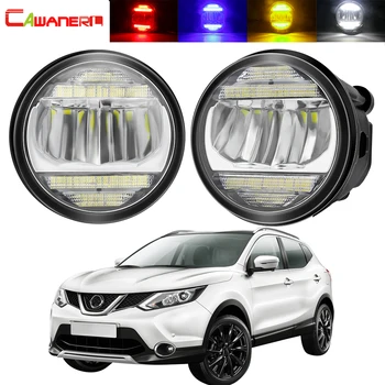 

2in1 Fog Light + Daytime Running Light For Nissan Qashqai J11 J11_ 2013-2019 Car Front Bumper LED Fog Lamp DRL 30W 8000LM 12V