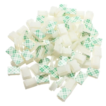 

30x Cable holder Cable clip Cable clamp Self-adhesive white