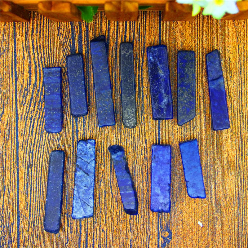 Irregular Rectangle Lapis Lazuli Necklace Vintage Handmade Natural Stone Necklace For Women Stainless Steel Jewelry TN436