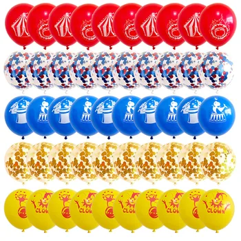 

50Pcs Confetti Latex Balloons 12inch Circus Monkey Clown Shape Happy Birthday Party Wedding Christmas Decor Supplies Kids Baloon