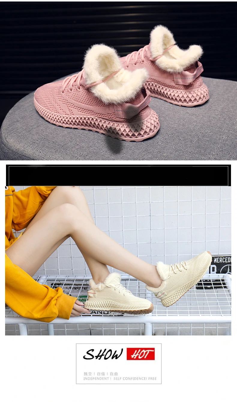 ERNESTNM/Женская обувь с круглым носком; tenis feminino; Короткие Плюшевые черные кроссовки; обувь на плоской платформе с вырезами; повседневная женская обувь для бега