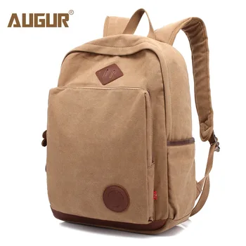 

AUGUR Man's Canvas Backpack Travel Schoolbag Vintage Male Backpack Men Large Capacity Rucksack Shoulder School Bag