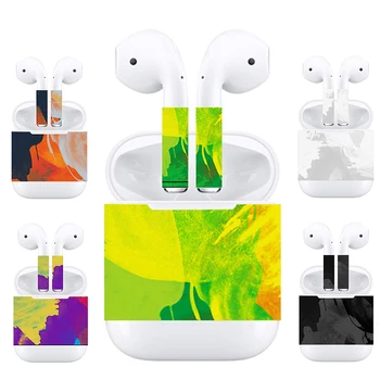 

1pc Watercolor sticker headphone box bulebooth wireless protective cover shockproof headphone case for Redmi airpods
