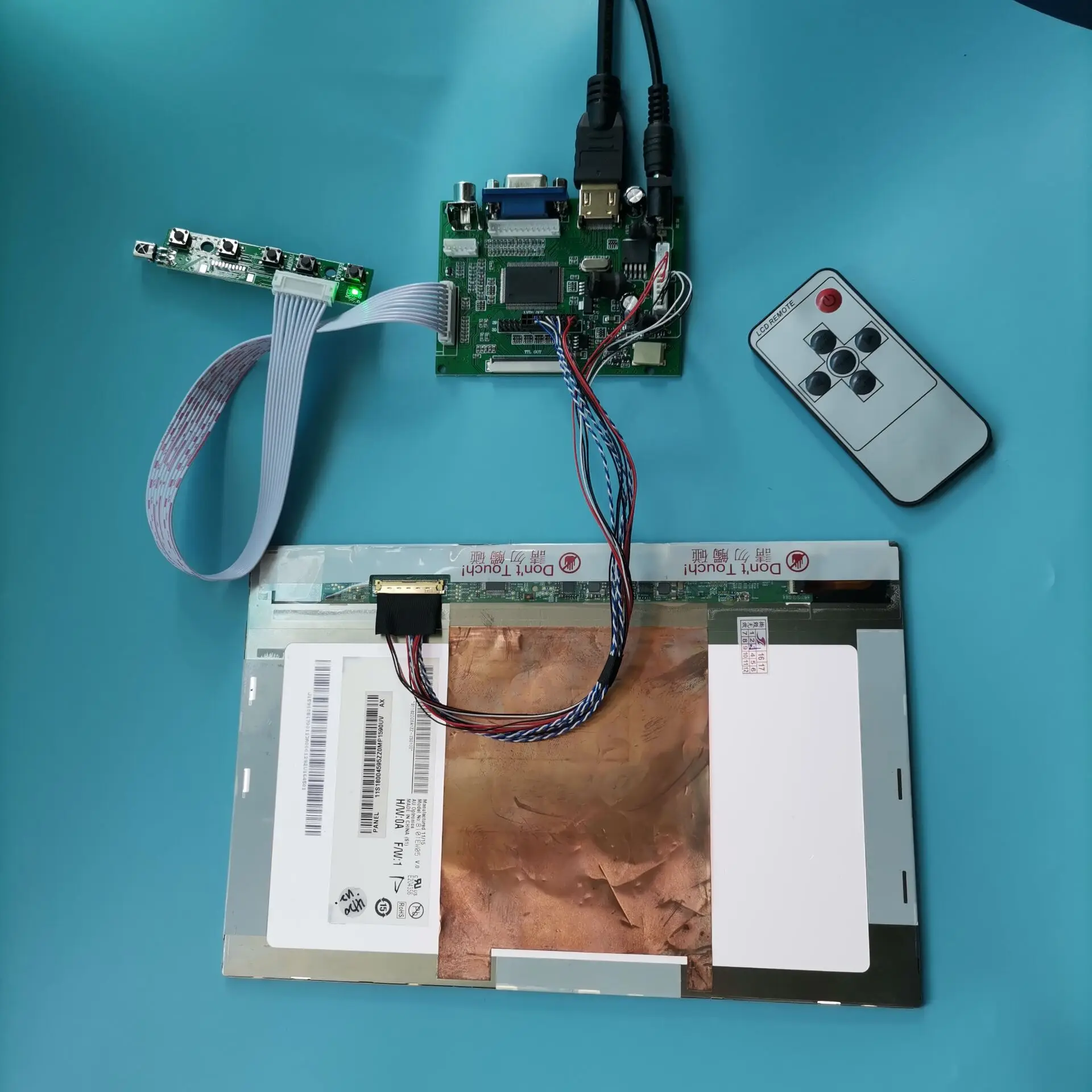Kit de Trabalho para Ltn156at02 Driver Painel Display Hdmi Lcd 1366x768 2av Remoto Vga av Monitor Tela 40pin Placa Controlador Led - Imagem 4