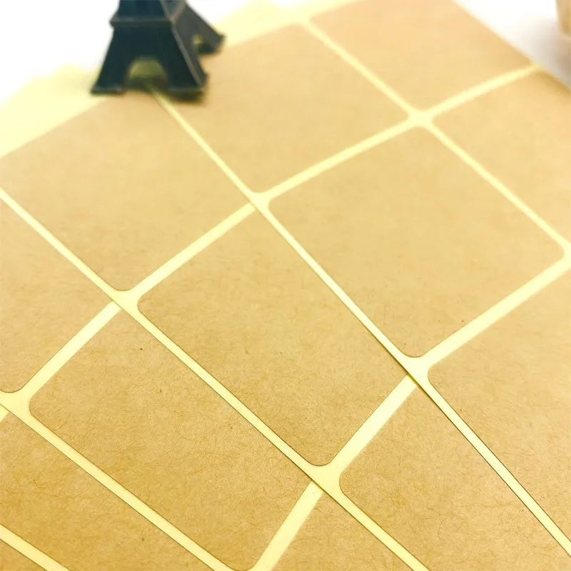 100PCS/lot New Vintage Blank Round Kraft Seal Sticker For Handmade Products 35mm Round Gift Sealing Sticker DIY Note Label