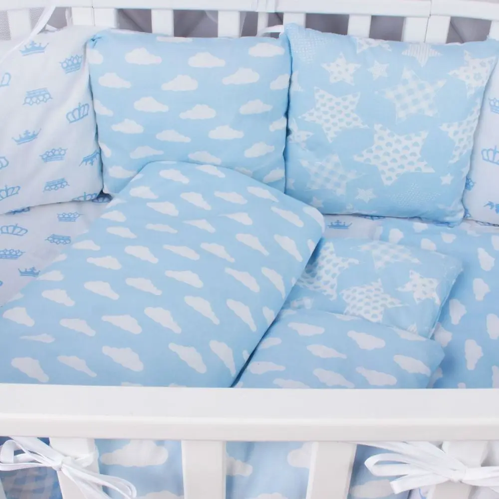 Комплект Premium в кроватку 19 предметов(7+12 бортиков) AmaroBaby, бязь
