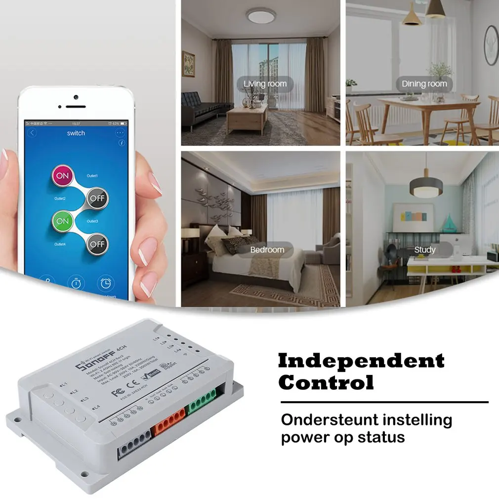 Universal 4 Channels Remote Control Electronic Smart Switch Wifi Modified Parts Wifi Smart Switch Wifi Smart Light Switch