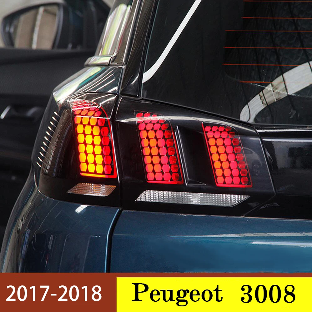 6 шт. Автомобильный задний светильник, сотовый защитный стикер для peugeot 3008 GT, автомобильные аксессуары, Стайлинг