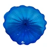 A4871-Hand Blown Platter Murano Glass Red Clear Plates Home Wall Decoration 1