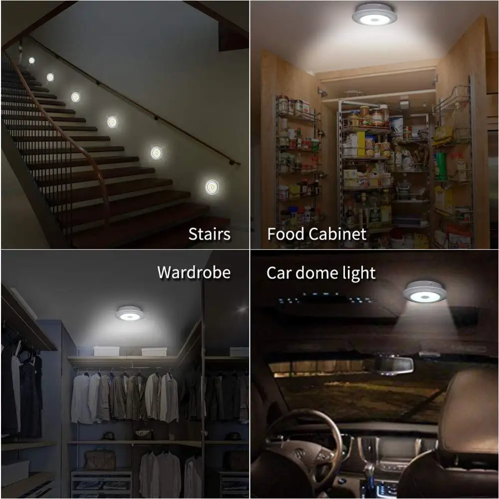 COB Светодиодная подсветка под шкаф беспроводные лампы пульт дистанционного управления батарея сенсорный Ночной светильник для кухни шкаф для комнаты лестница настенный светильник