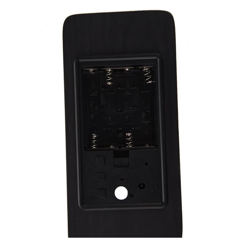 【голосовое управление календарь Термометры прямоугольный деревянный светодиодный цифровой будильник USB/AAA черный деревянный белый светодиодный