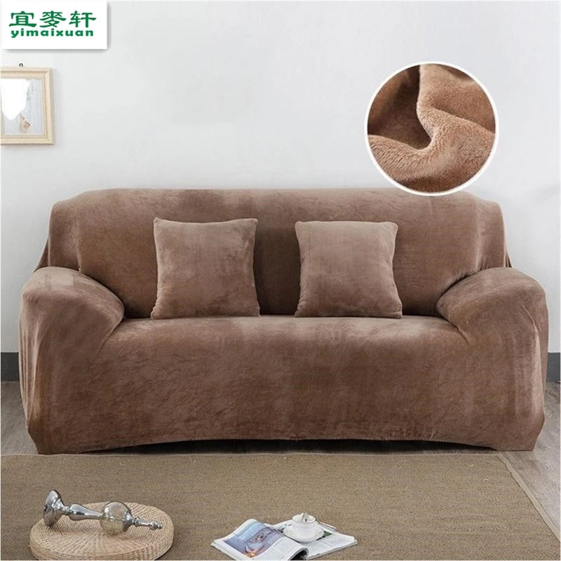 cover sofa Soft Couch Slipcovers Thick Plush Recliner Sofa Covers  sofas covers universal 13 Colors 1/2/3/4 Seaters sofa kid