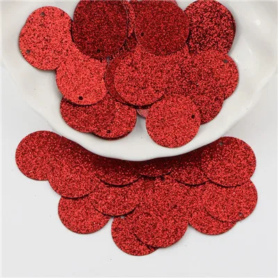 red 20g Flat Round Sequins Loose Paillettes 20mm Sewing Cloth Wedding Home Decoration Sequin For Crafts Lentejuelas Costura 20g - Цвет: red 20g