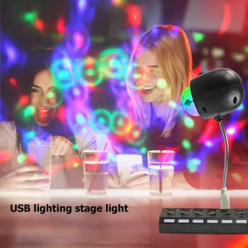 

W530 LED Stage Light USB Colorful Rotating Magic Ball Lamp KTV Party Disco Projector Internal and External Sources More Colorful