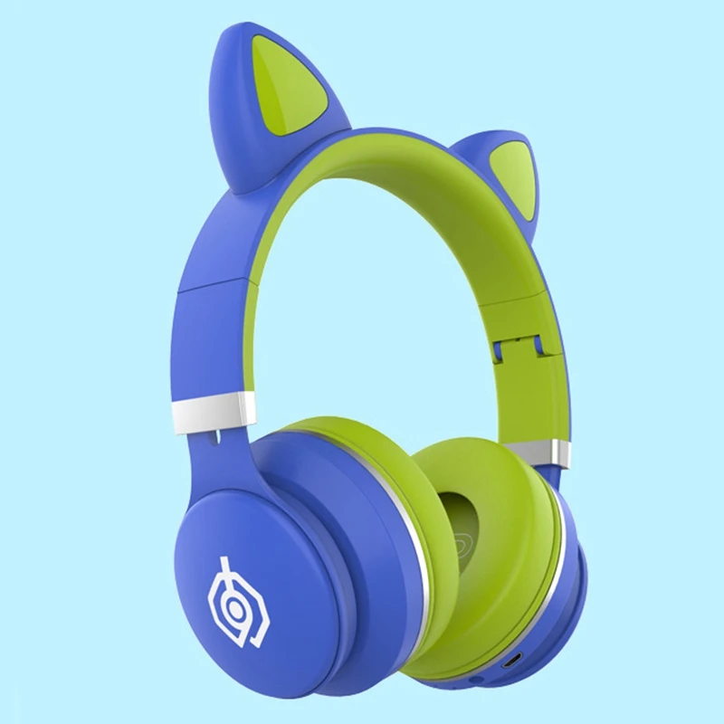 Bluetooth 5 0 Cat Ear Headphones LED Light Up Noise Cancelling Adults Kids Girl Headset Support TF Card