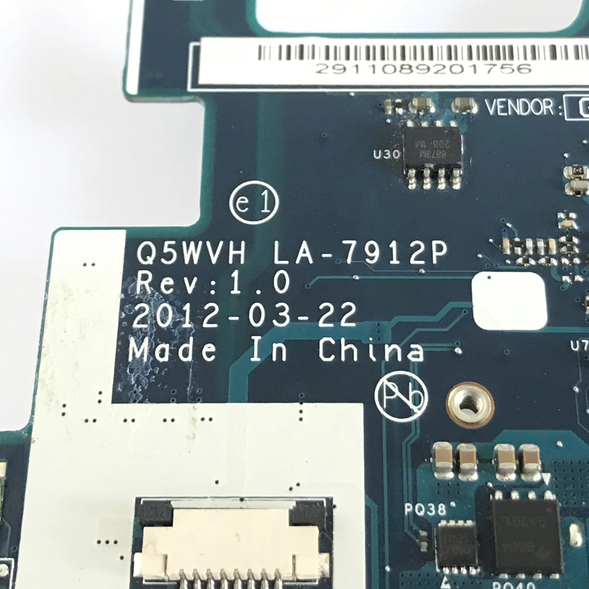 Q5WV1 LA-7912P mainboard For Acer E1-531 E1-571G V3-571G V3-571 Laptop motherboard Q5WVH SLJ8C HM77 NB.Y1111.001 full test