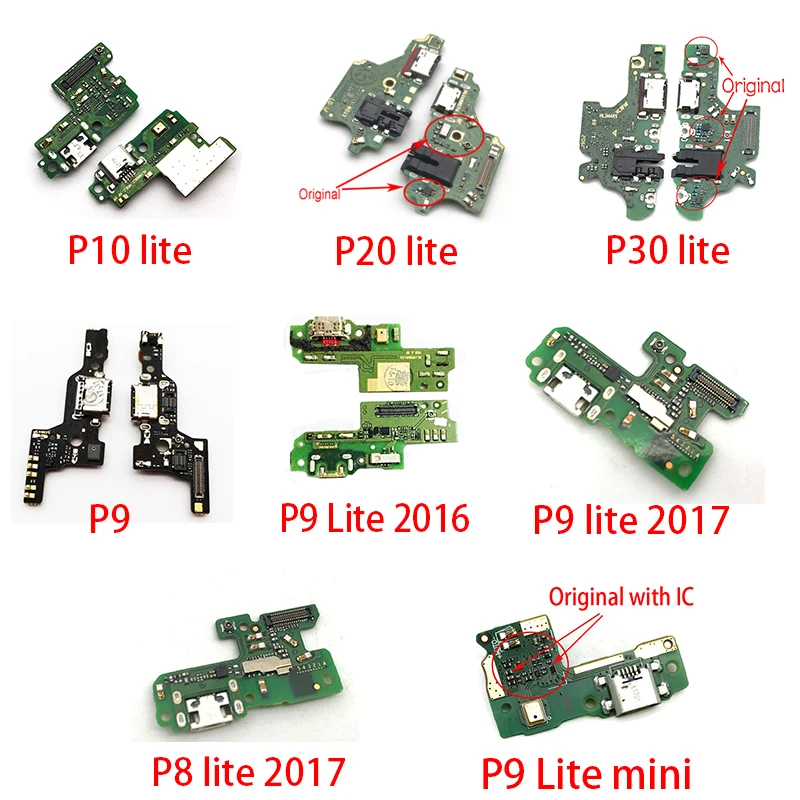 Док станция с разъемом USB для зарядки плата микрофона гибкий кабель Huawei P10 P20 P30 P8 P9