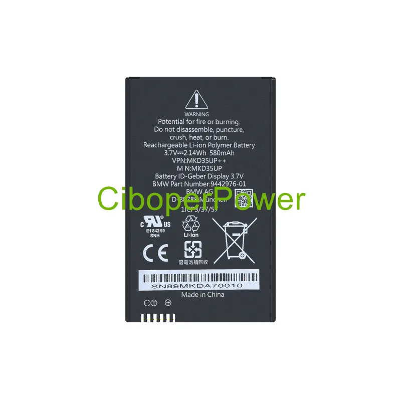 Nova Marca 580mah 2.14wh Mkd35up Bateria para Séries gt Series x3 x5 x6 Mkd35up Lcd Chave de Controle Remoto - Imagem 5
