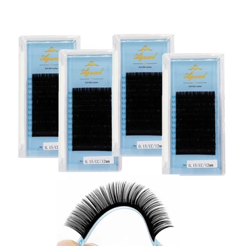 

AGUUD 4 Cases/lot All Sizes Individual Eyelash Extension Faux Mink Eyelash Natural Korea Silk Eyelashes Russian Volume Eye Lash