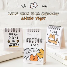 

2022 Desktop Calendar Year of The Tiger Mini Table Calendar Monthly Memo Notes Calendar Daily Planner New Year Gifts