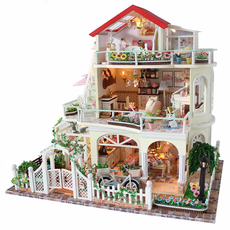 

DIY Hut Birthday Assembled Hand-made House Model Villa Send Men And Women Creative Everlasting Gift