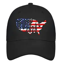 Унисекс легкая бейсбольная кепка упаковываемая козырь американский флаг красная шляпа для папы
