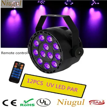 

Wireless Remote Control 36W UV LED Par Light Ultraviolet LED Stage Spotlight With DMX512 For Disco DJ Club Show Home Party Lamp