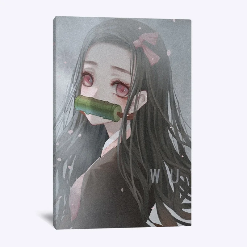 Nezuko Kamado Kimetsu no Yaiba настенное искусство холст украшения постеры для гостиной дома