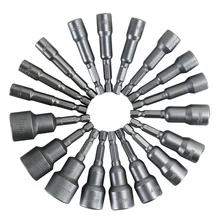 

14pcs 6-19mm Magnetic Hexagon Socket Alloy Steel Hex Sleeve Set Electric Drill Screwdriver Bit Tools