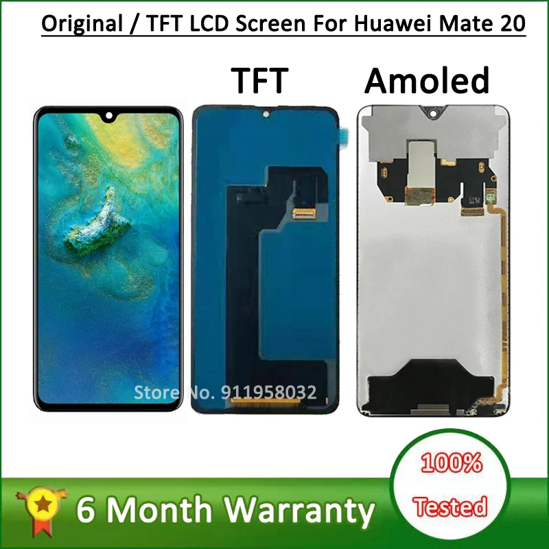 Оригинальный/TFT ЖК-экран для Huawei Mate 20 сменный ЖК-дисплей с сенсорным экраном и