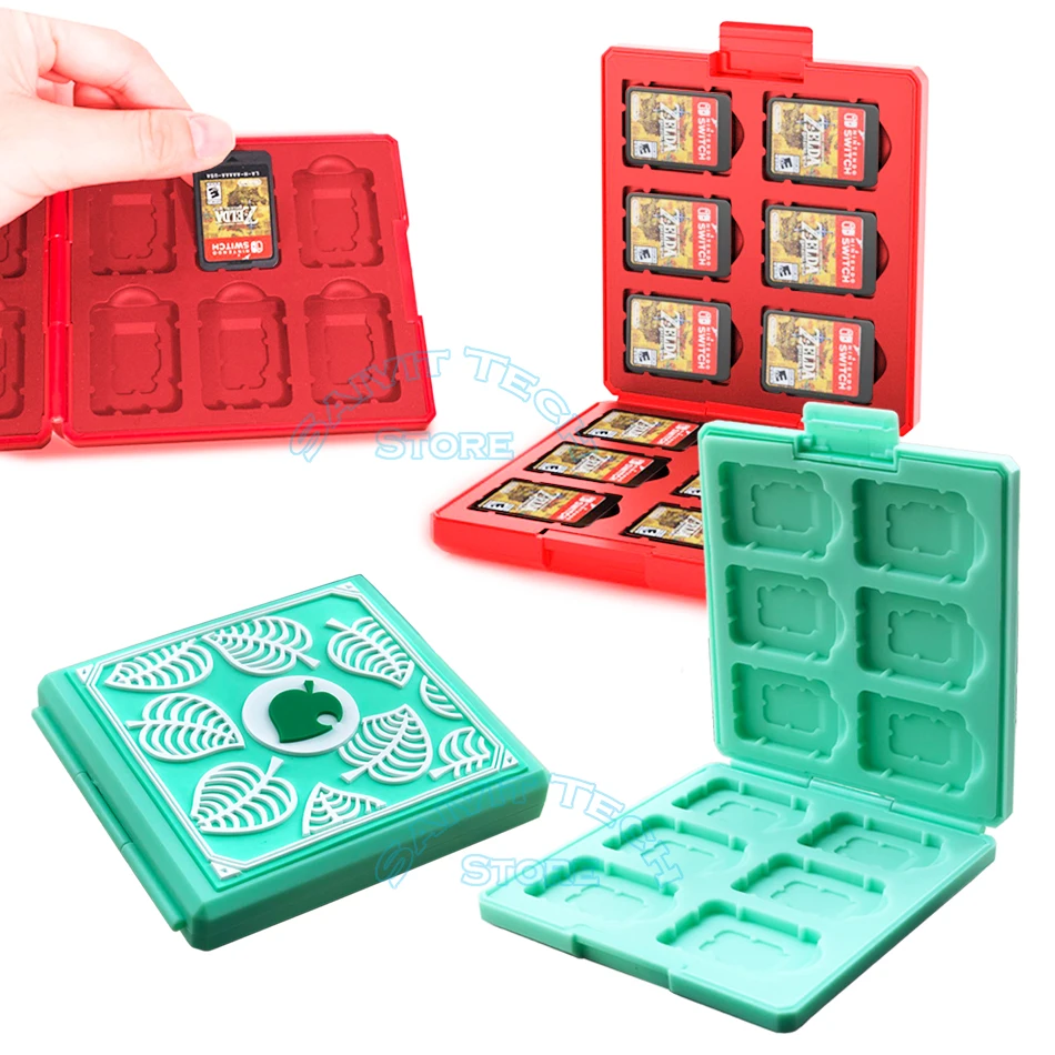 Cute Game Card Case for Nintend Switch Animal Crossing New Horizons SD Cards Pink Shell Storage Box for Nintendo Switch Lite