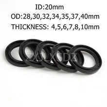 

5/10 Pcs NBR Nitrile Rubber TC Double Lip Oil Seal 20x28x4/5/6/7 20x30x5/7/8/10 20x32x5/7/8/10 20x35x5/7/8/10 20x40x5/7/8/10mm