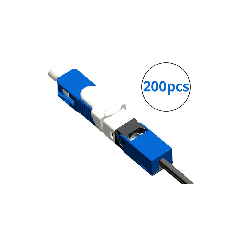 200PCS UPC 50/100/200 шт./упак. FTTH ESC250D APC Одномодовый волоконно-оптический SC APC Быстрый разъем сборки на месте - Цвет: 200PCS UPC