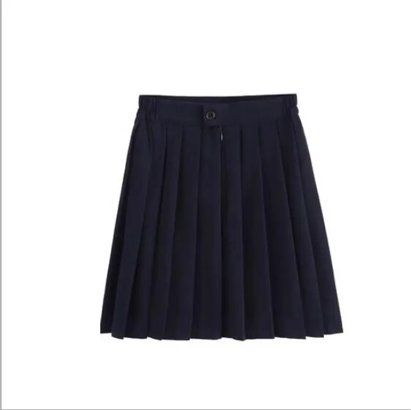 Navy Short Skirt New Orthodox Uniform College Costume School Girl Jk School Uniformsshort Skirt Pleated Skirt Sailors Girls Clothing Xs-5xl - Цвет: Navy Short Skirt