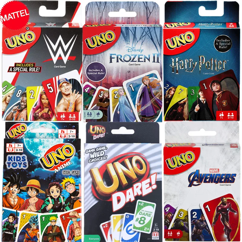 Игра Mattel Games UNO: Marvel Мстители Дисней Холодное сердце II WWE: борьба семейный мир