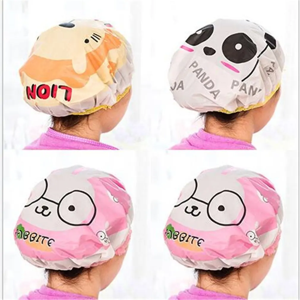 

Waterproof Shower Cap Reusable Mask Hair Cap Hair Styling Beauty Hair Care Bath Cap Women's Hats