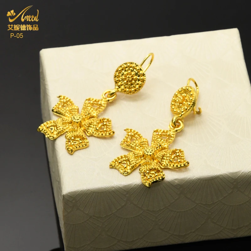 Indian Gold Plated Jewelry Set For Women African Bridal Gold Necklace And Earrings Set Dubai 24K Nigerian Wedding Jewellery - Image 3