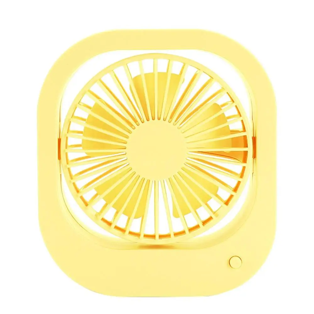 yellow Номинальная мощность в режиме онлайн, комбинированный мини электрический вентилятор, регулировка поверхности стола, бесшумная зарядка, штекер двойного назначения, Usb маленький вентилятор - Цвет: yellow
