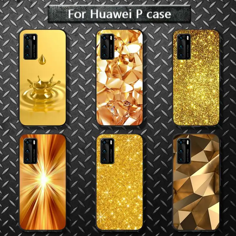 Golden gold pattern printed flower Phone Case for huawei P40 pro lite P8 P9 P10 P20 P30 psmart 2019 2017 2018 | Мобильные телефоны