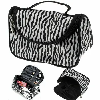 

Unisex Portability Magic Travel Pouch Cosmetic Bag Makeup Bags Casual Zebra striped print Storage Pouch With Zipper Cosmetic Bag