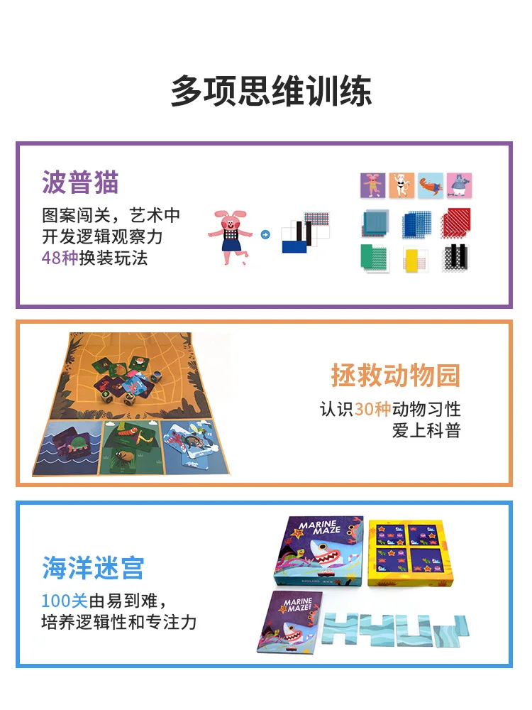 

Parent And Child Educational Board Game Toy Force Training Logical Thinking Children Dedicated Logic Park Unisex 3-6-12-Year-Old