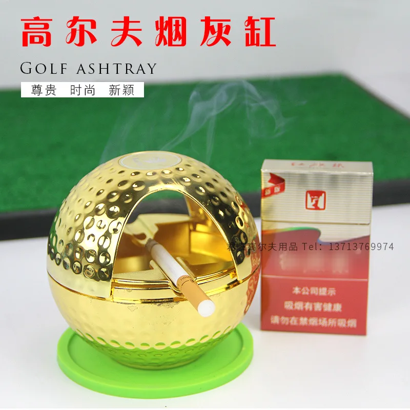 

New Golf Ash Tray Thick Deconstructable Personalized & Creative Office Spherical High-End Gift Golf Gift Packing