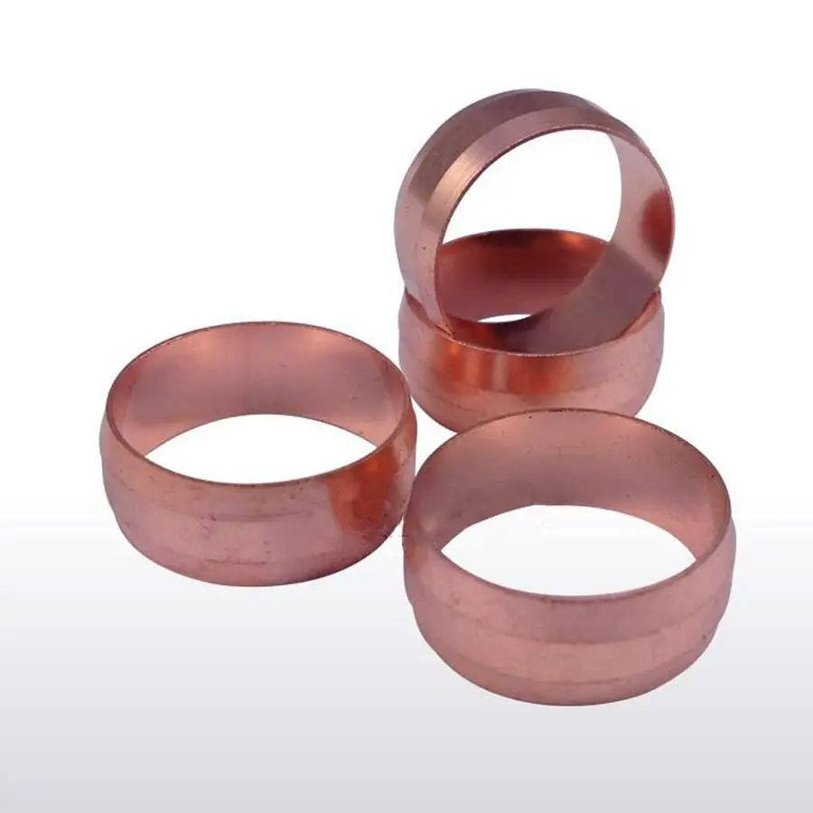 

5 PCS Fit 25mm Tube OD Copper Ferrule Ring For Compression Union 5 PCS Fitting Water Gas Oil