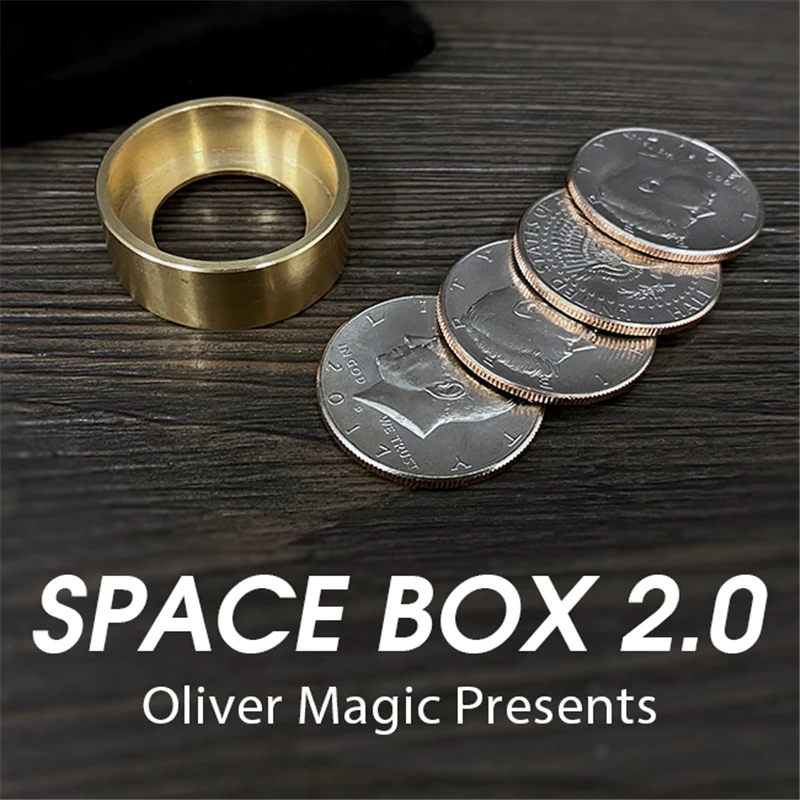 Space Box 2.0 by Oliver Magic Coin Appear Vanish Magia Magician Close Up Illusion Gimmick Tricks Mentalism Funny Magica Cylinder