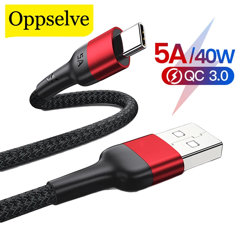 Сверхбыстрый USB-кабель для Huawei P30 P20 Lite Xiaomi Mi 9 8 5 А быстрая зарядка 3 0 USB Type-C зарядный