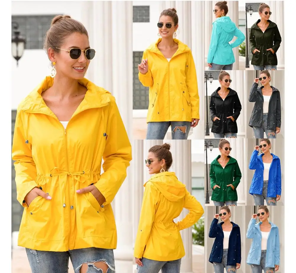 yellow rain coat womens